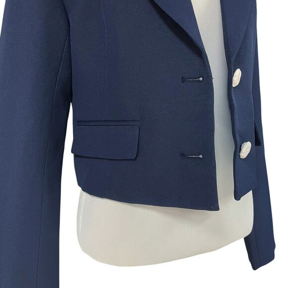 ENDLESS ROSE NWT Fitted Cropped Blazer in Navy w/ Gold Buttons Size S - Picture 6 of 8